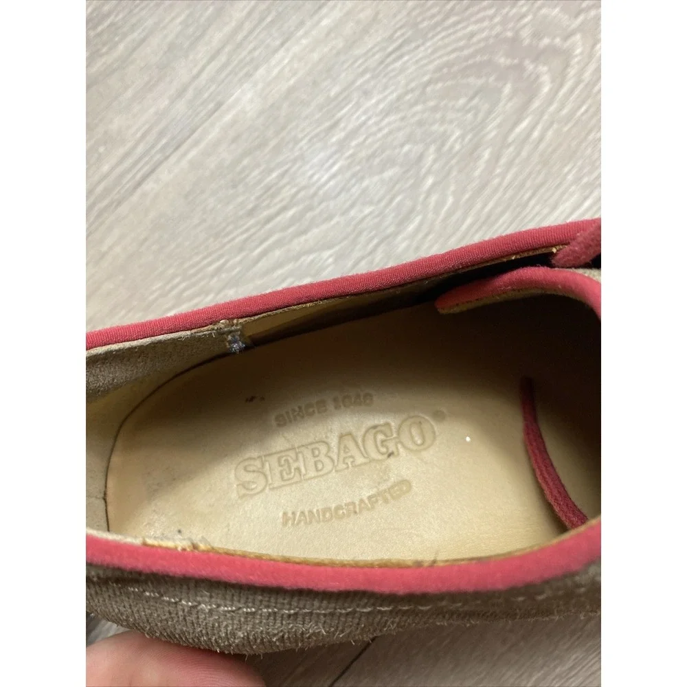Sebago Men's Shoes Norwich‎ Oxford Taupe Canvas Upper Dress Size 8 M